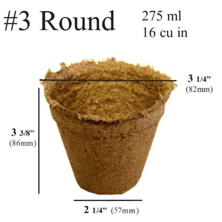 Cowpots #3 Round Pot -  12 pots #3 Rnd 12pk (12)